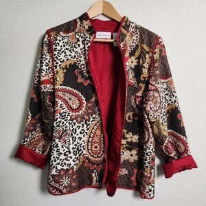 Alfred dunner quilted open-front blazer